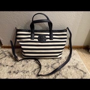 Tory Burch nylon with leather tote bag